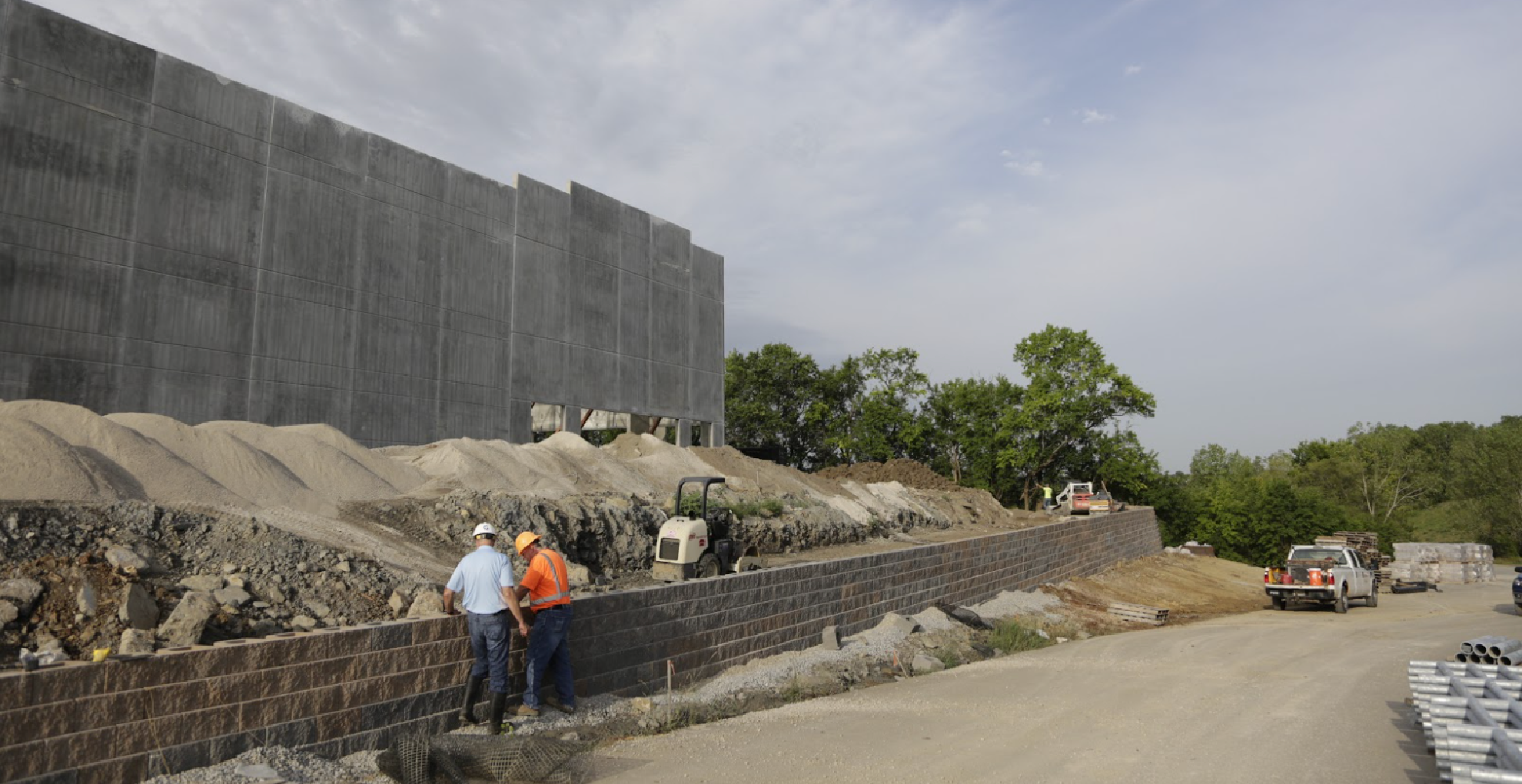 Close inspections all the way down to the retaining walls at Meritex Lenexa
