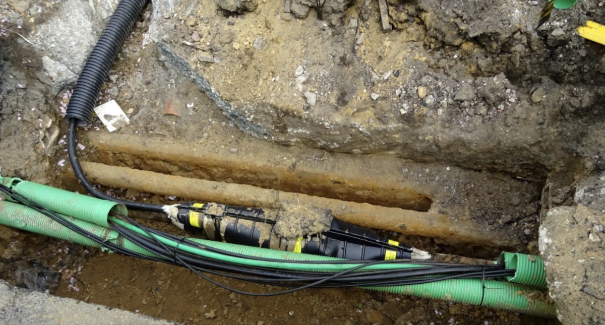 Fiber cables underground