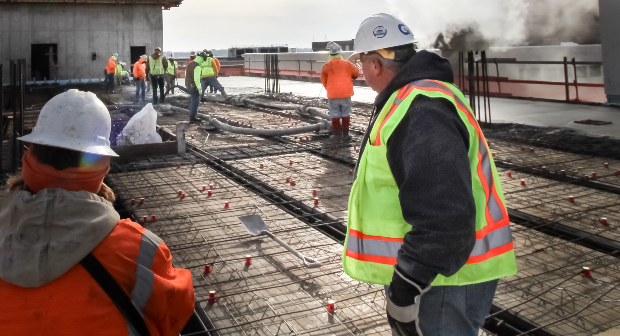 construction observation on rooftop